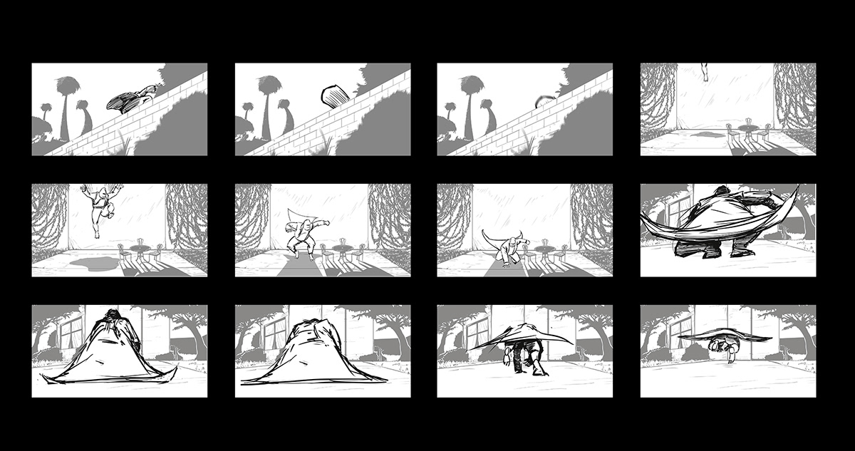 noir action dark storyboard commercial ILLUSTRATION  cinematography animation  Digital Art  Advertising 