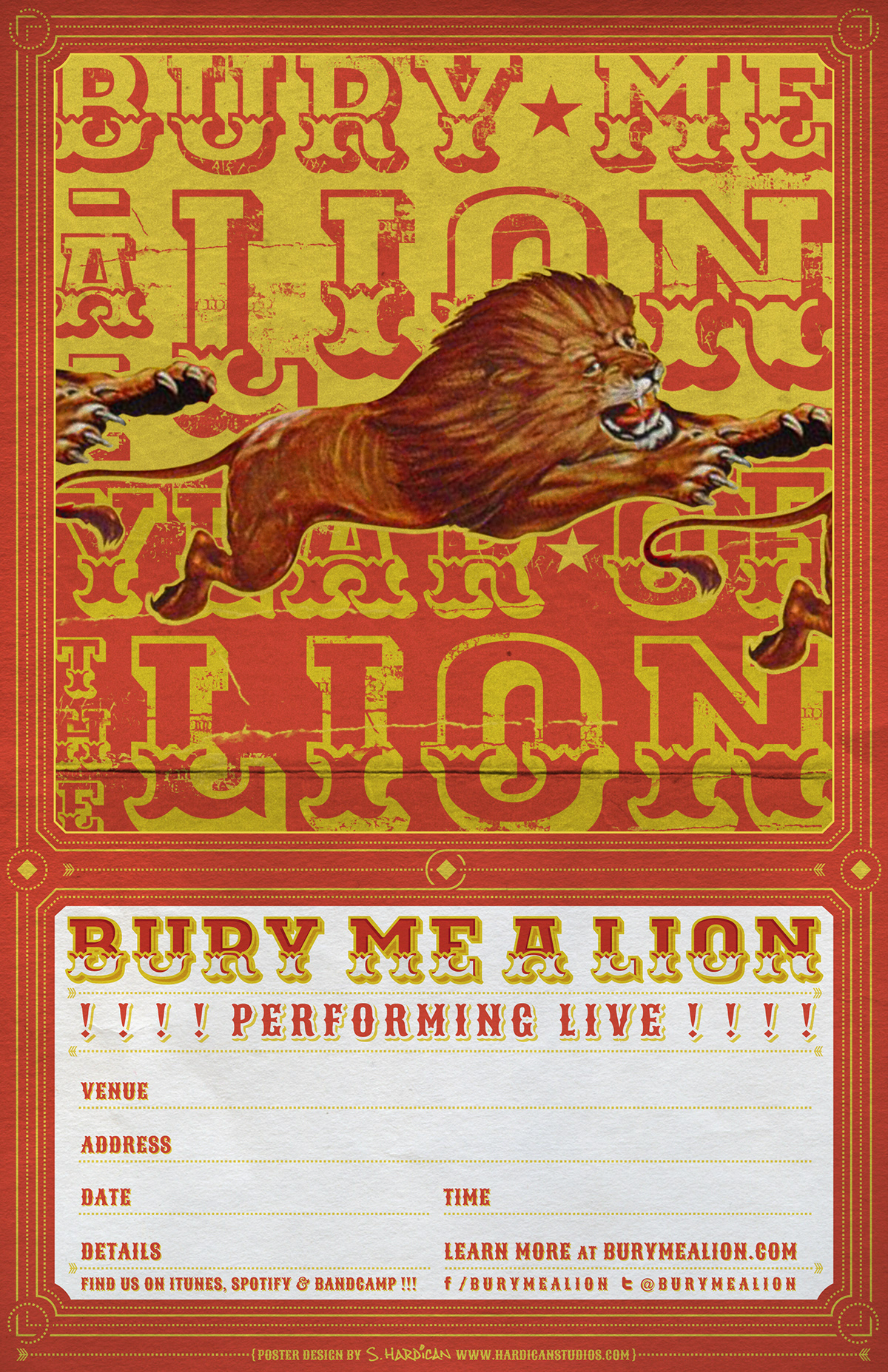 lion new york city Cover Art poster art vintage Circus tiger