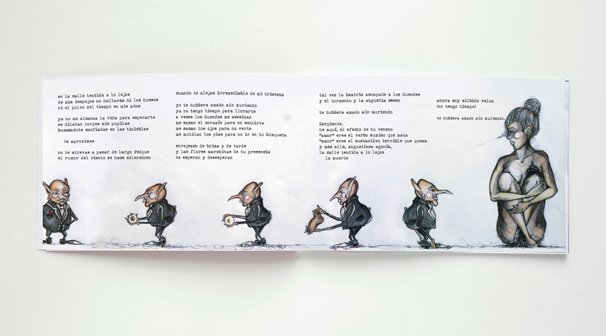 editorial FINEART grislíquido illustratedbook ILLUSTRATION  LisSalvatierra Poetrybook