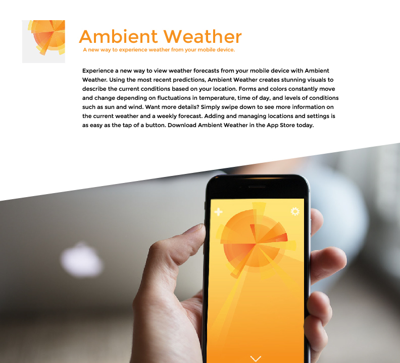 mobile app weather redesign Ambient