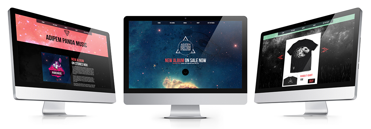 Panda  adipem band identity brand Label metal instrumental logo play Space  universe galaxy mystical Magic  
