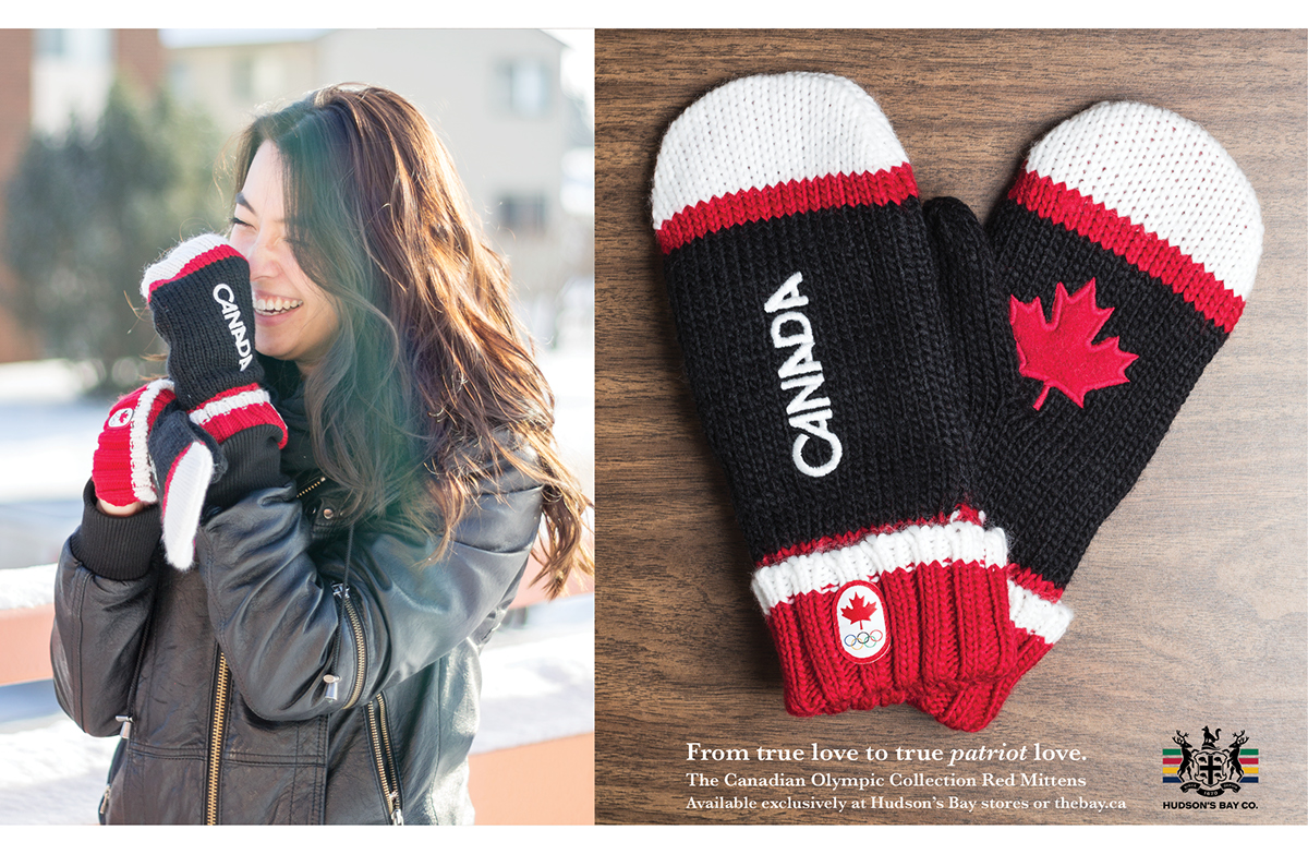 The Bay Hudson's Bay red mittens Olympic Collection