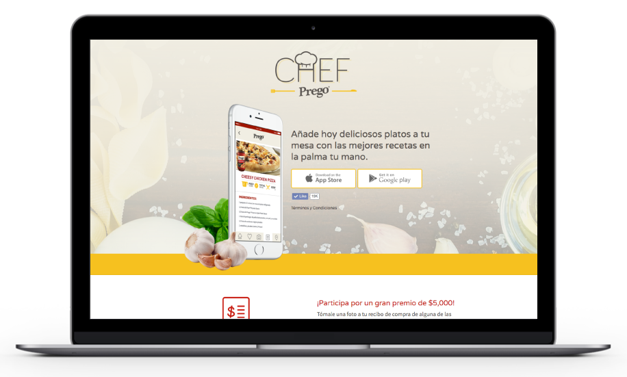 uxui Food  app kicten Prego italian mobile Webdesign