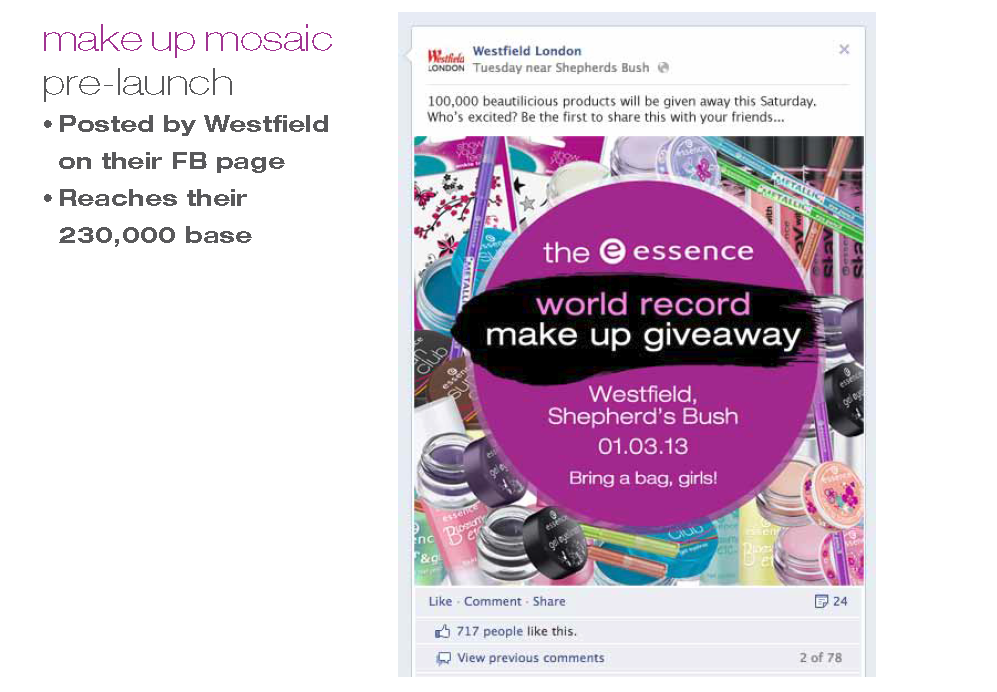 Experiential make-up bus sampling giveaways social media