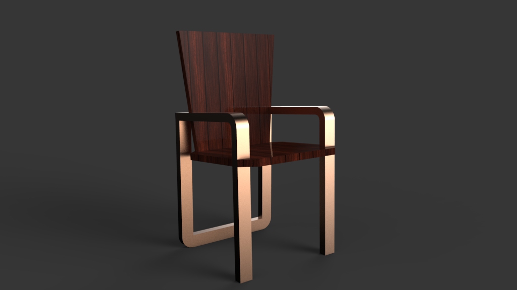design chair Rhino keyshot home simple wood