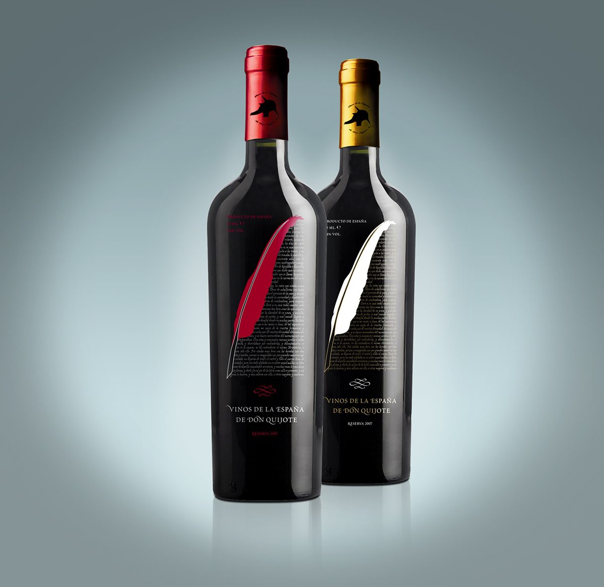 Tierra de Viñedos vino wine botella etiqueta Packaging españa spain Castilla-La Mancha Qijote