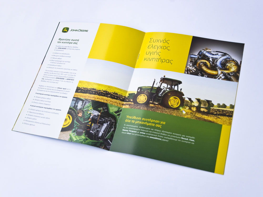 John Deere Tractor farm farming farmer Agricultural brochure print yellow green equipment province county