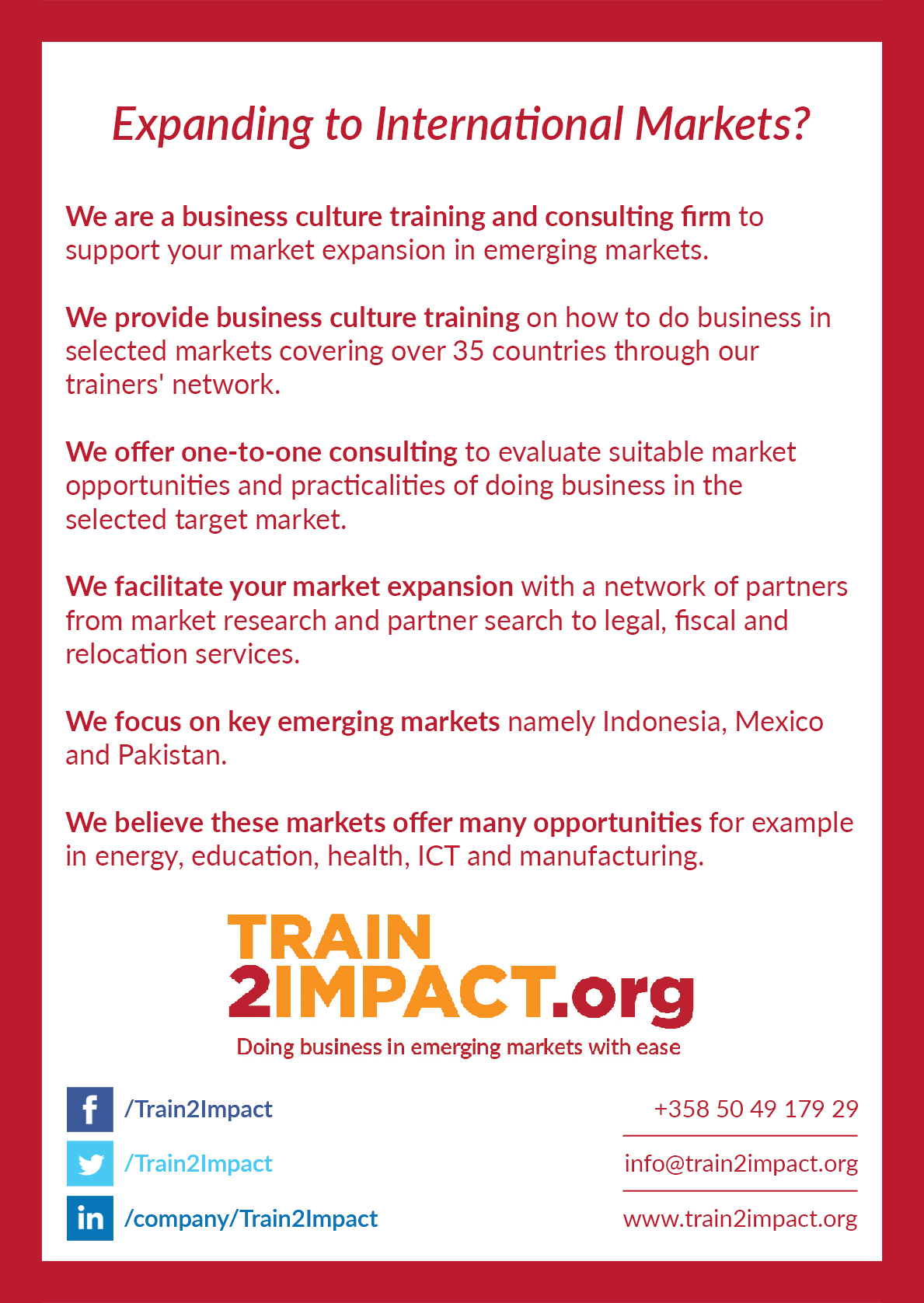 Train2Impact training impact Website logo organization NGO business non-profit simple