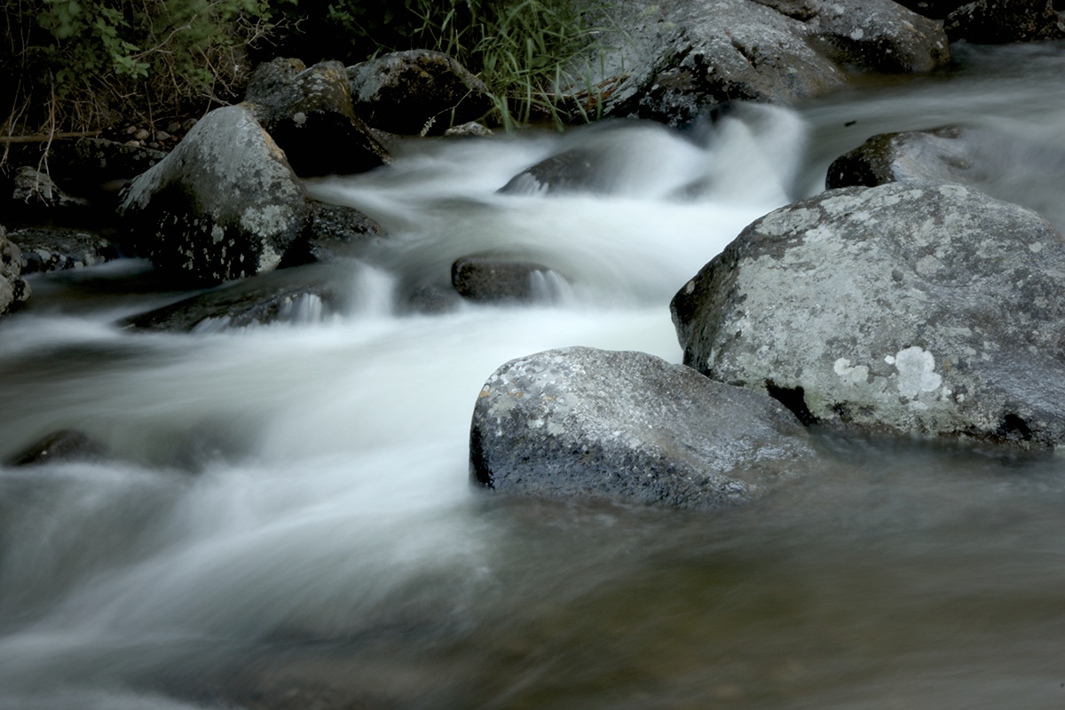 Boulder creek Colorado river water long exposure