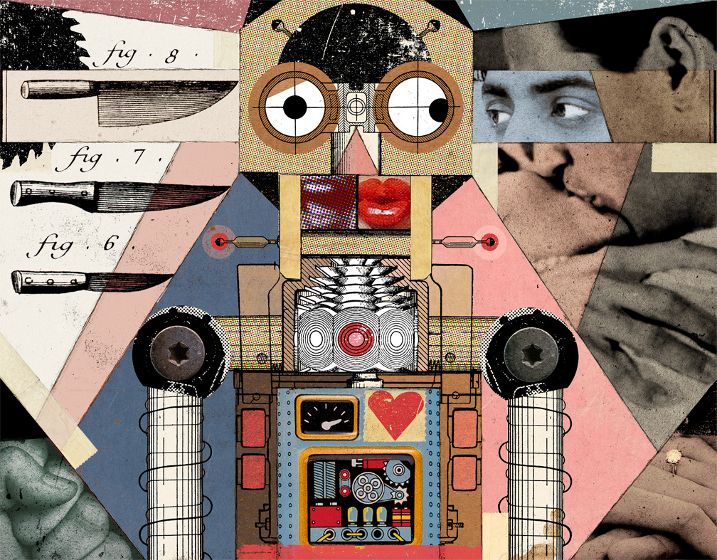 collage surrealism ILLUSTRATION  editorial digital Assemblage robots The New York times newspaper