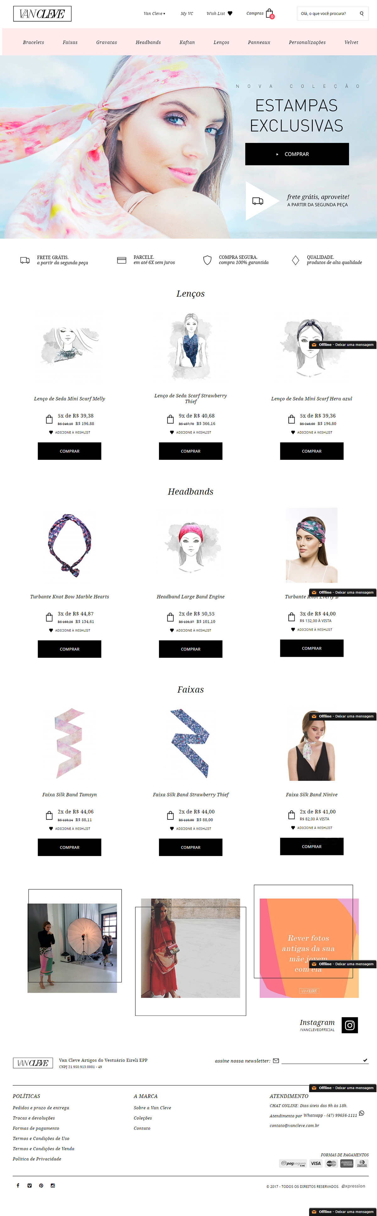 Website Layout Creative Direction  Direção Criativa moda Fashion 