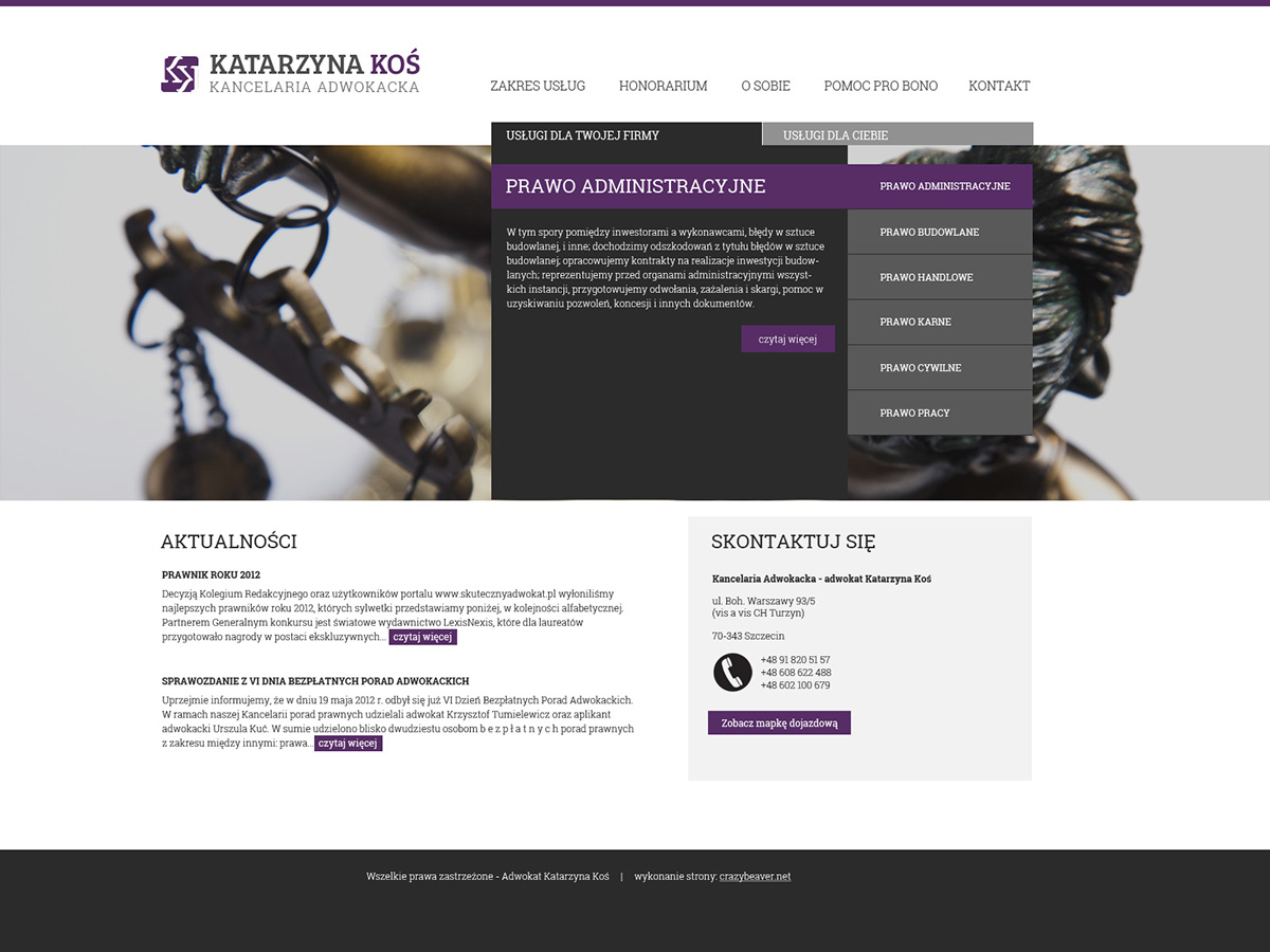 homepage lawyer solicitor Webdesign