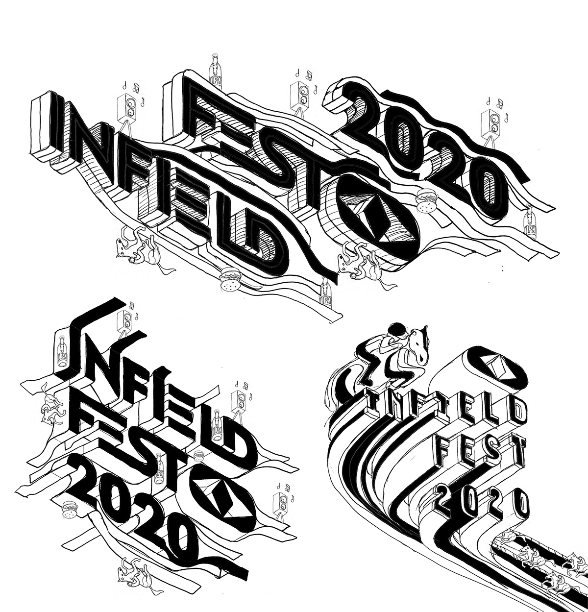 TYPOGRAPHIC IDENTITY FOR A MUSIC FESTIVAL IN THE UNITED STATES