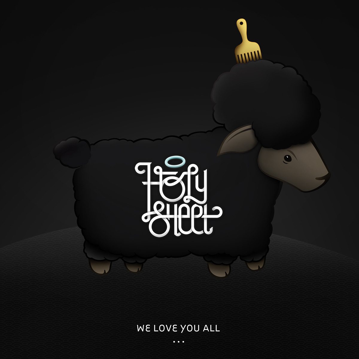 marca institucional Promotion banner sheep ILLUSTRATION  lettering brand RRSS logo