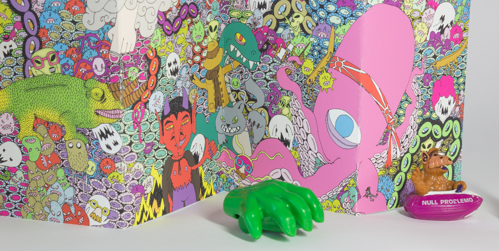 print carlos garde-martin Illustrator Bacteria aliens monster in the closet germs concertina bright Colourful  colour multicoloured Giant Octopus