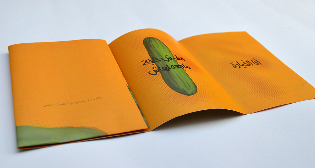 sexual harassment egypt cucumber digital painting brochure campaign Anti-Harassment