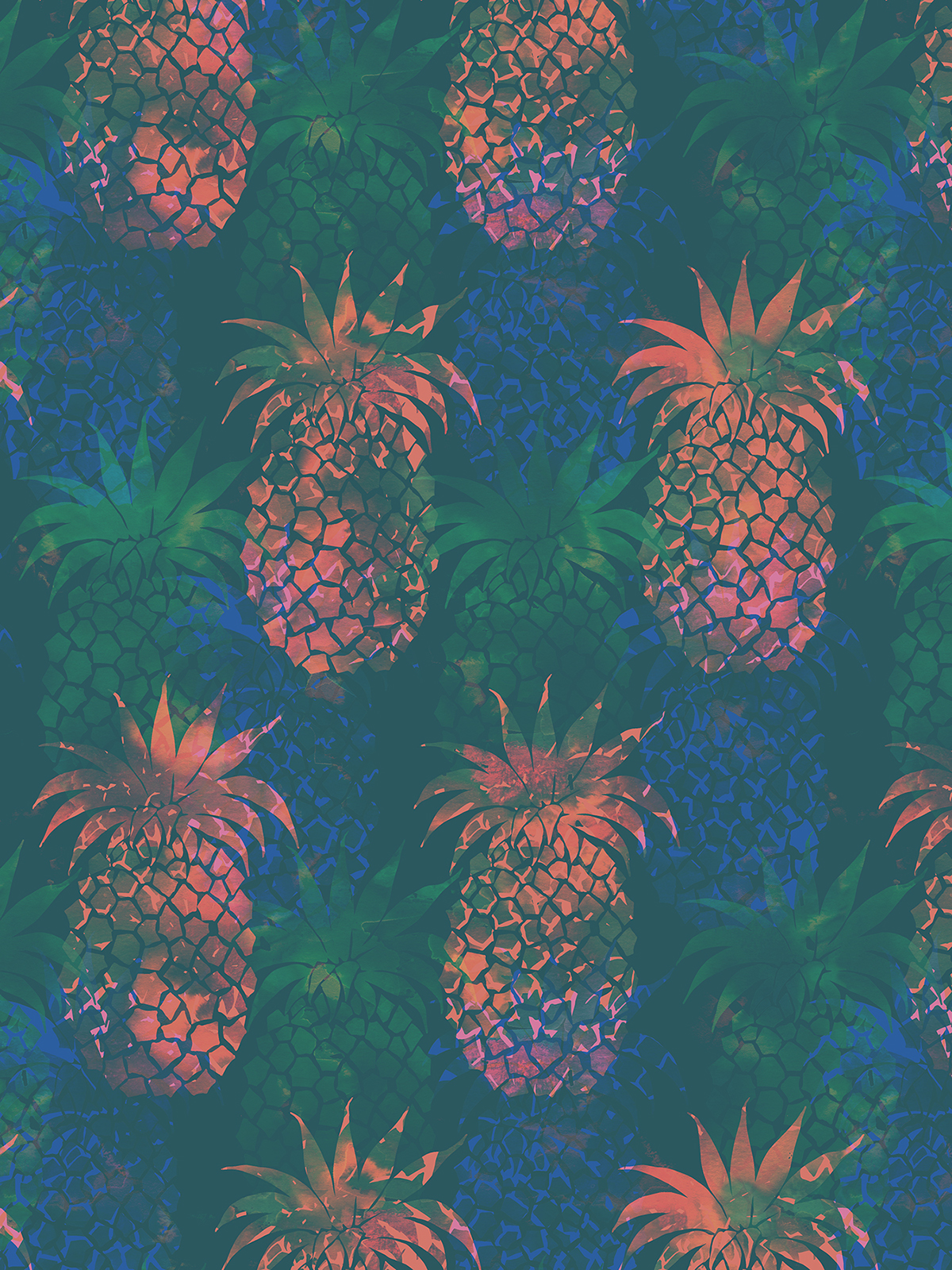 Pineapple pattern print Tropical tropics coversational beach summer
