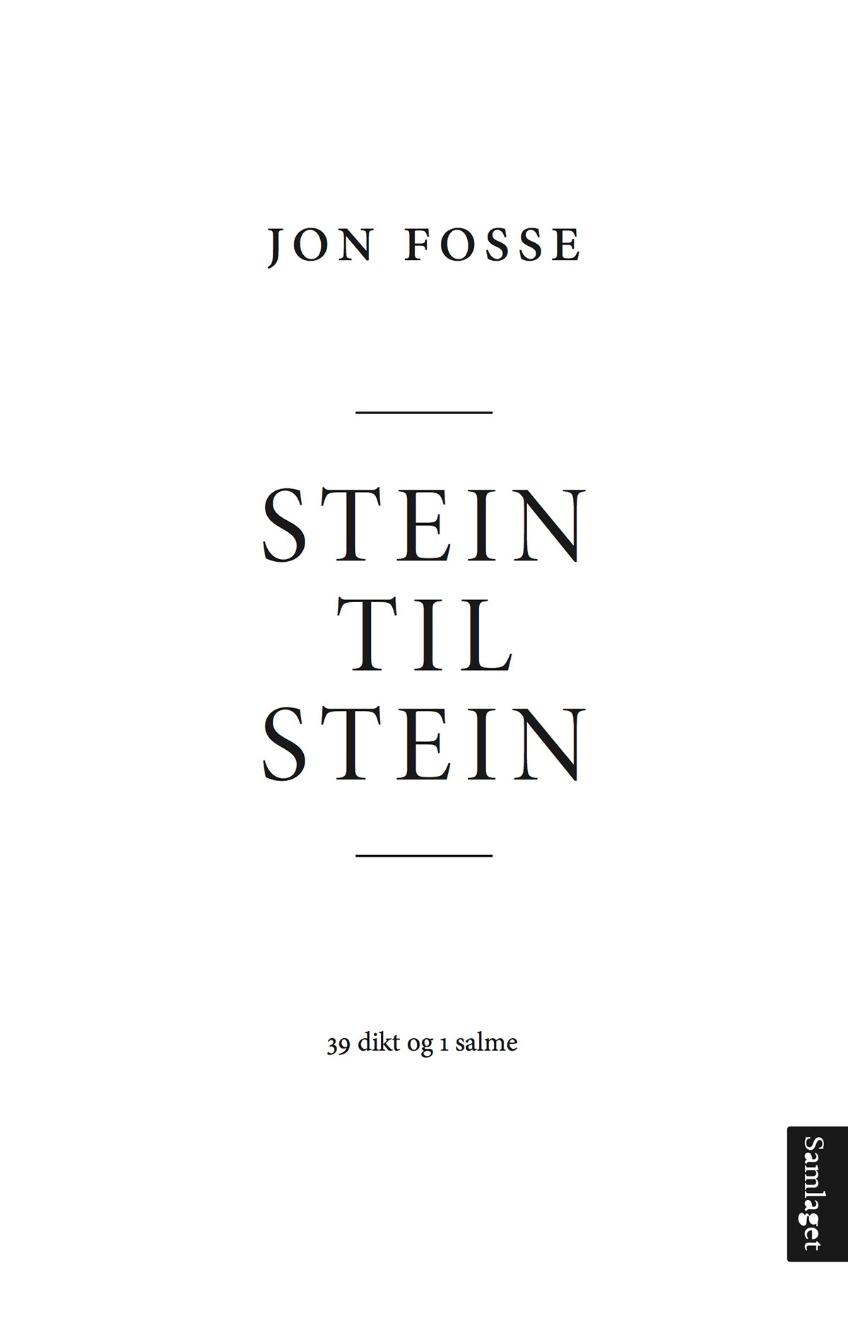jon fosse book cover poems Playwright