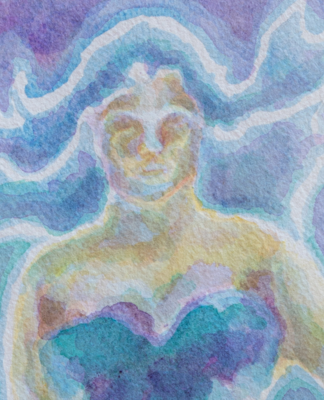watercolor woman recursive chaos autosimilarity topology