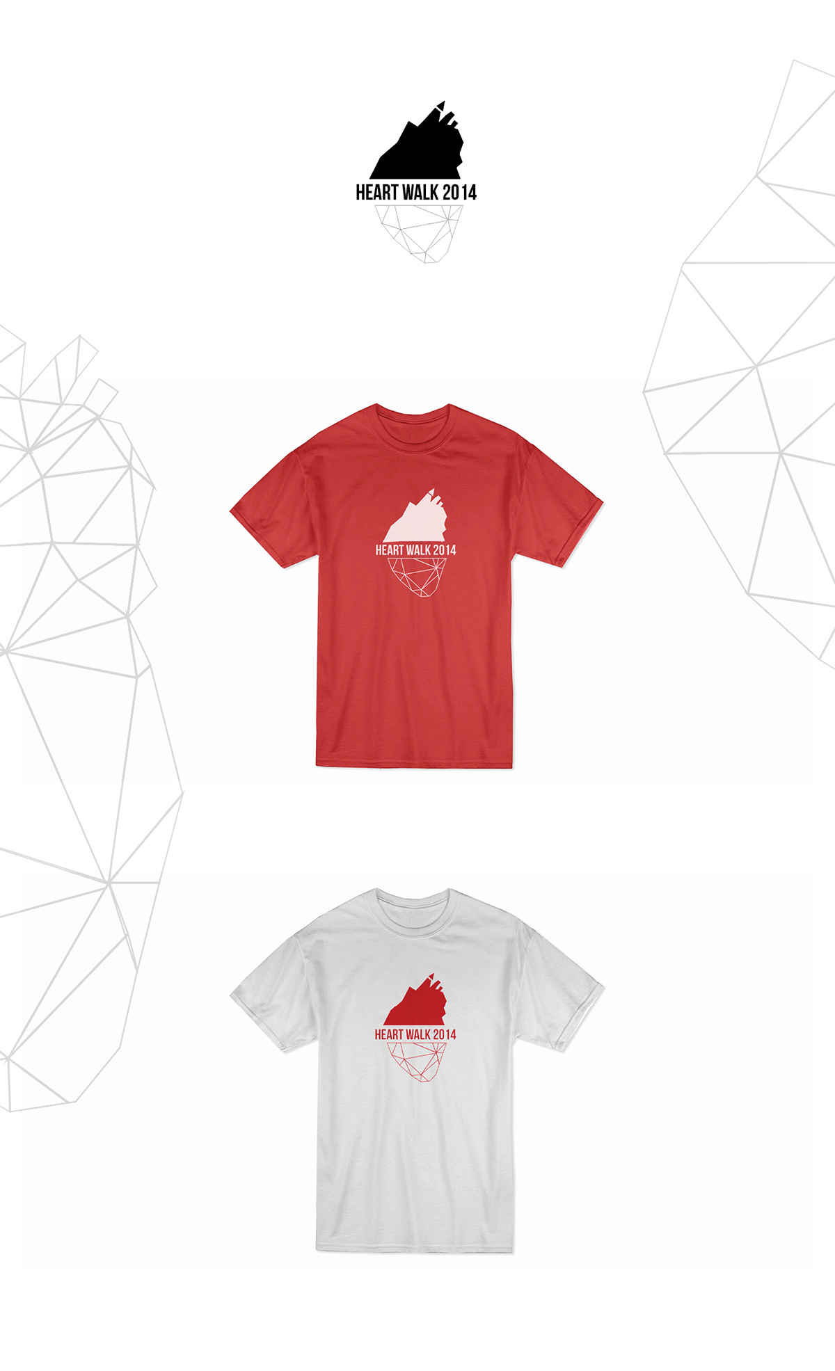 Palmetto Health Heart Heart Walk 2014 graphic design  T-Shirt Design red art direction  Creative Design subee studio