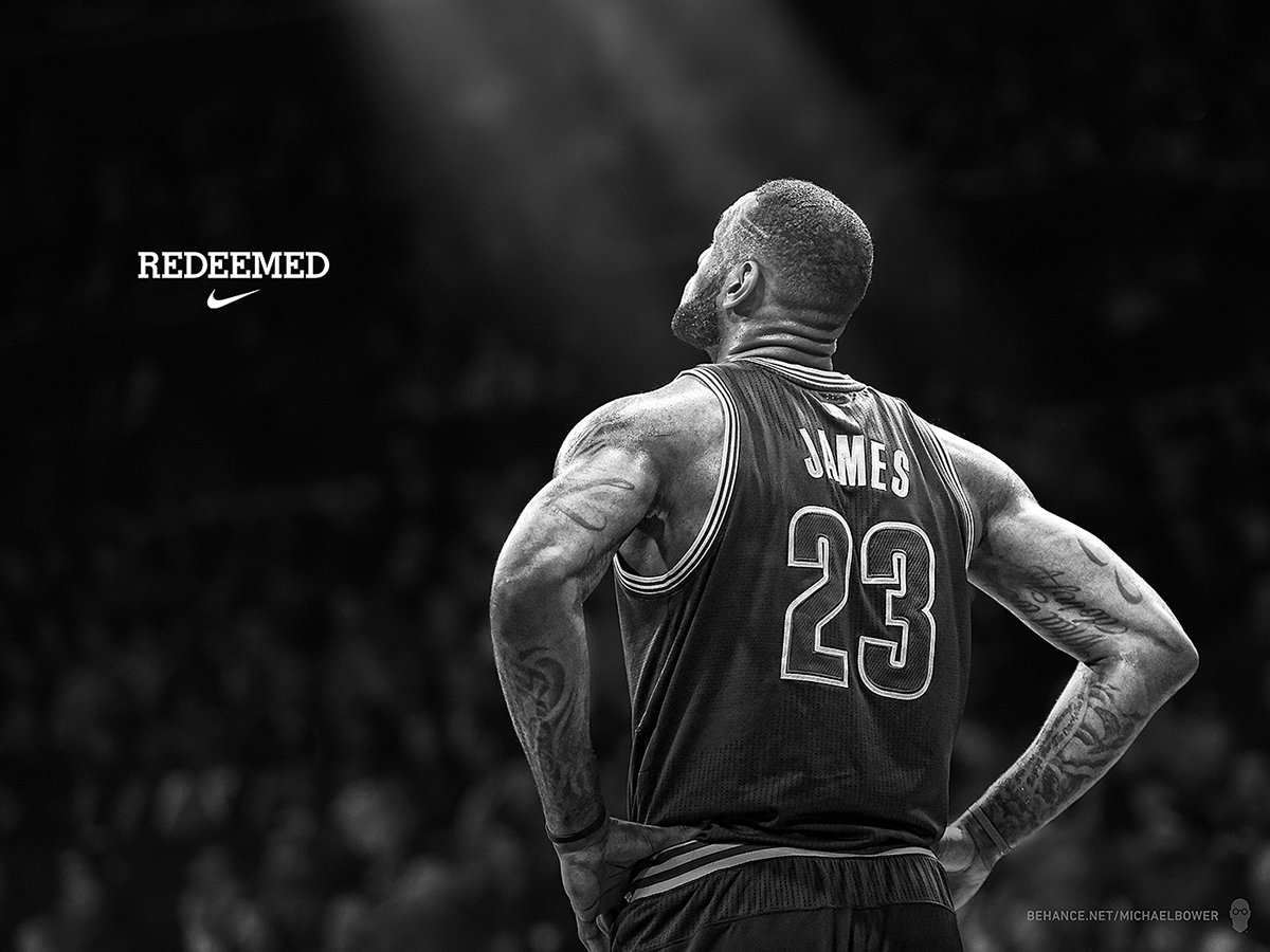 Series de tiempo añadir Inactivo LeBron James – Redeemed Nike Poster on Behance