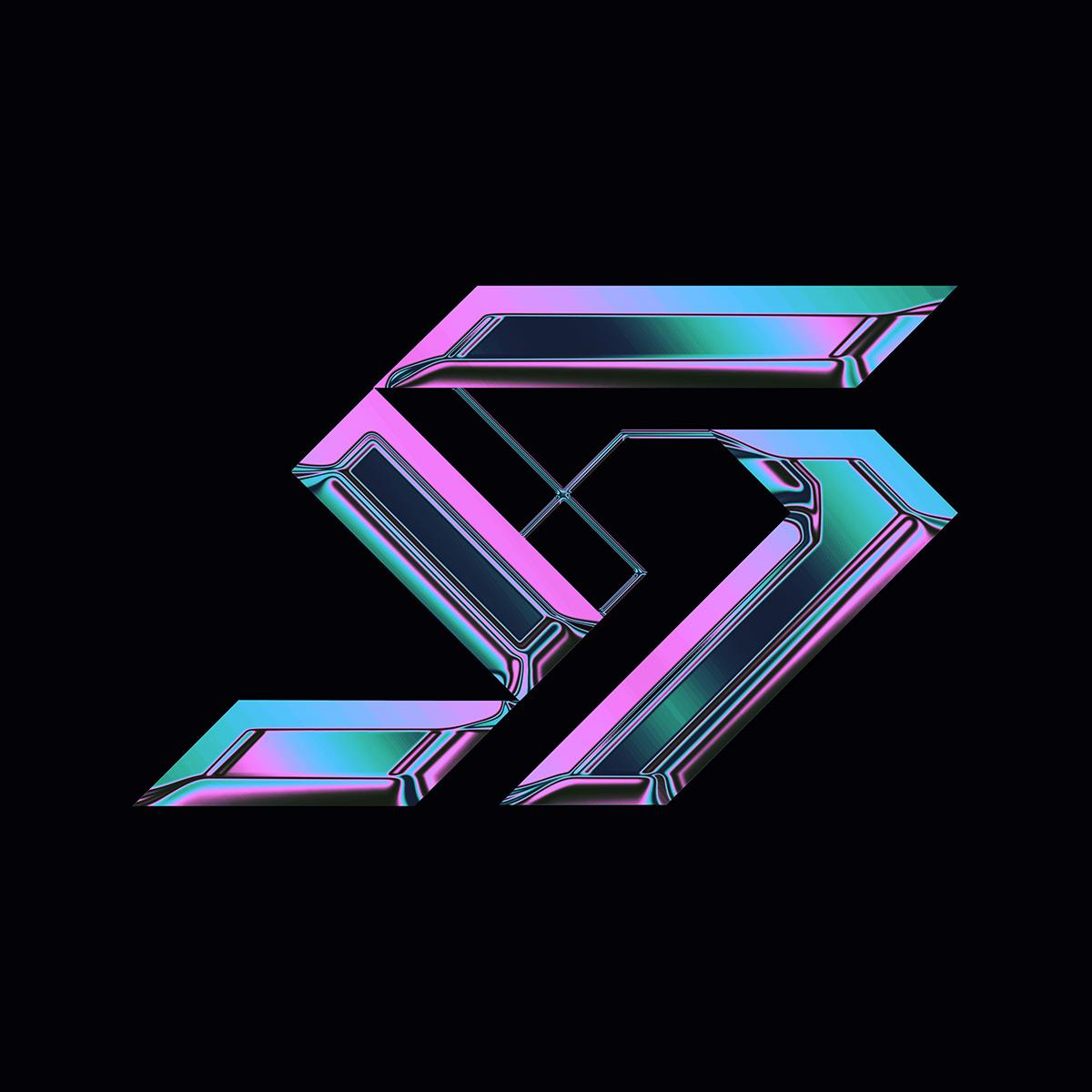 chrome letters typography   graphic design  36daysoftype holographic iridescent