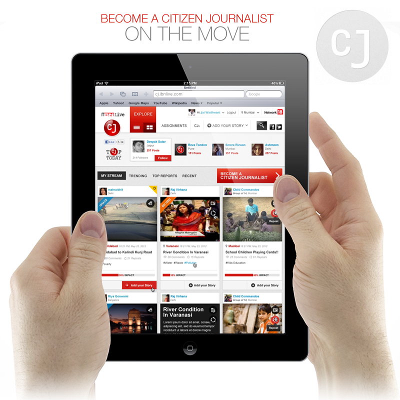 ibnlive.com citizen journalist cj CNN-IBN news portal mobile tablet responsive web fluid