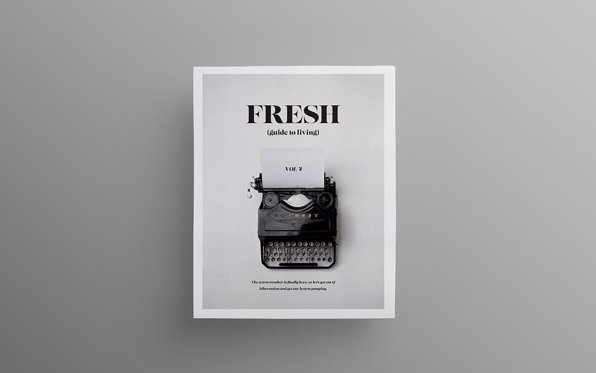 magazine editorial fresh publication minimal print logo student poster