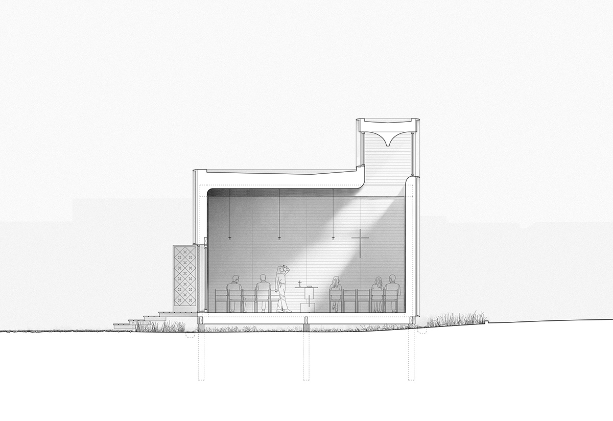 architecture archviz church concept copenhagen light Sustainability Tiny Unreal Engine wood