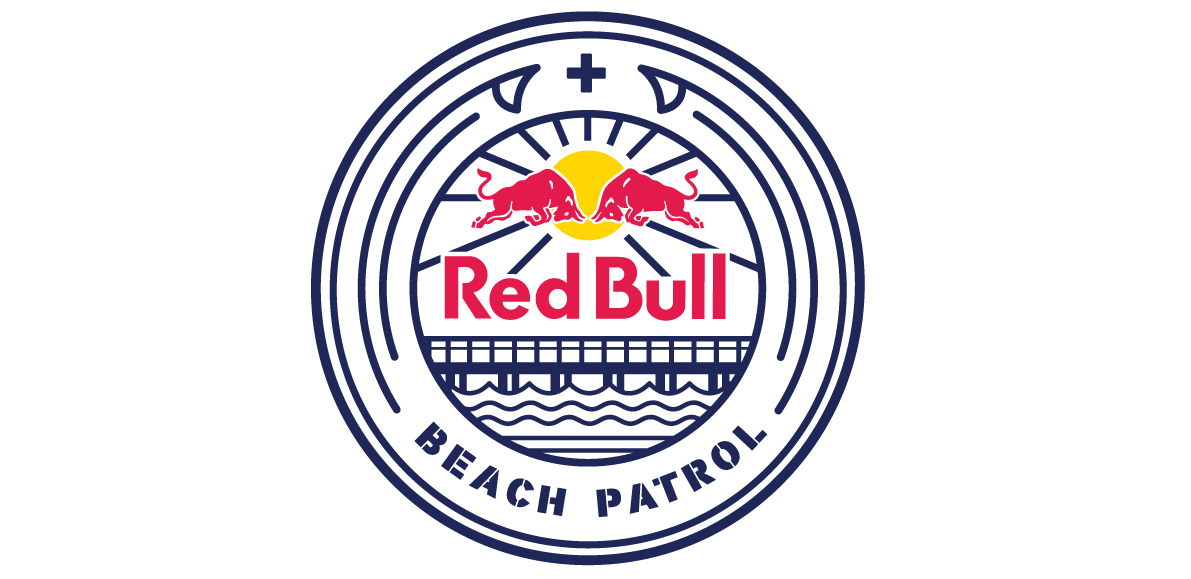 logo Logo Design Event Branding Red Bull life saving beach fitness Life Saving Event beach patrol collateral design Event Collateral Design