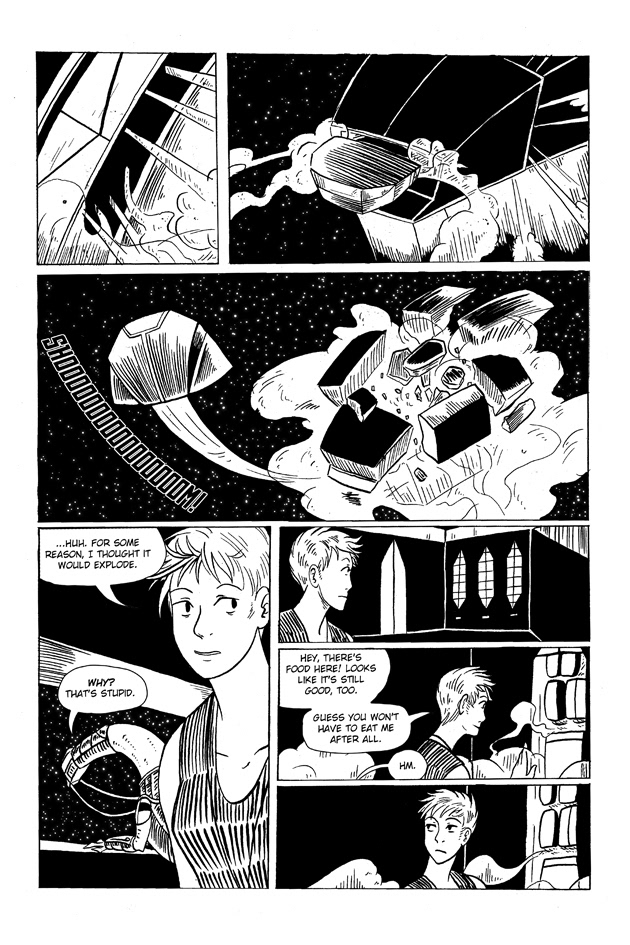 comics comic Webcomic the last cowboy science fiction nocturne alien aliens Planets Space  drama color black and white ink inking