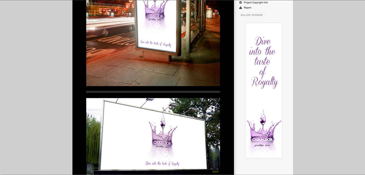 billboard ad shell grapejuice purple