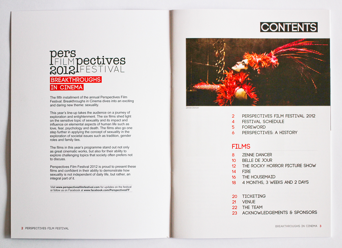 perspectives film festival singapore print poster Booklet