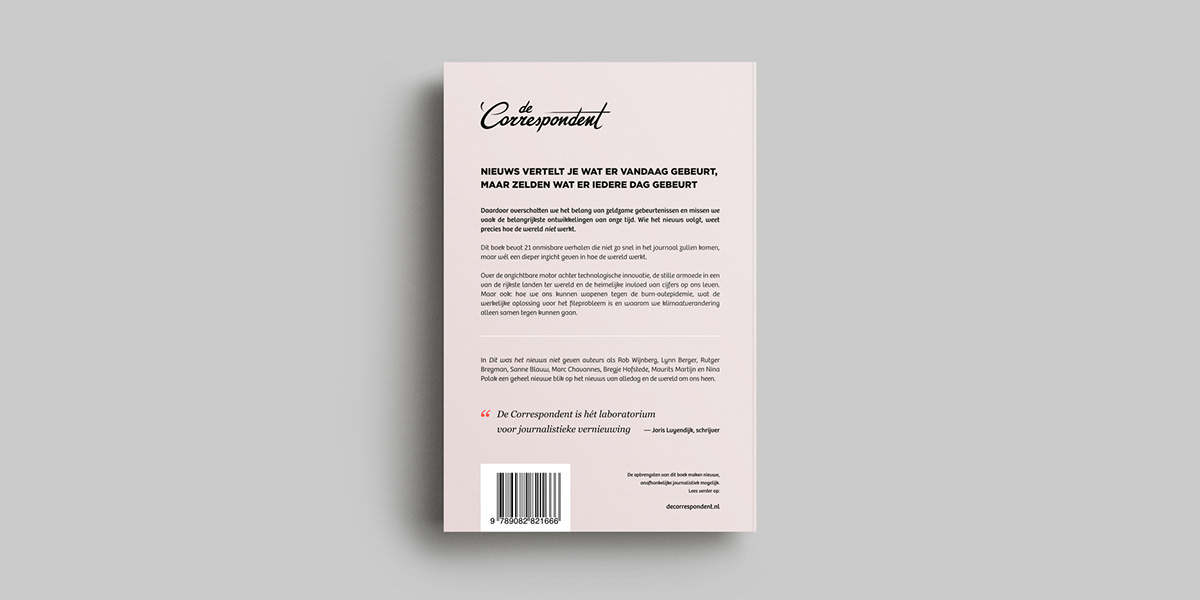 De Correspondent the correspondent book design cover design dutch journalism   publishing   news nieuws journalists
