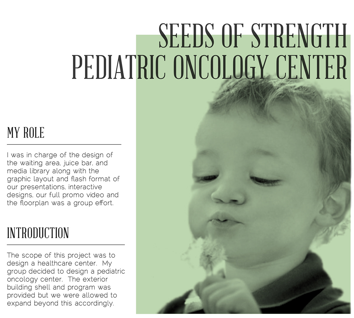 Pediatric Oncology Center Healthcare design Interactive interiors healing
