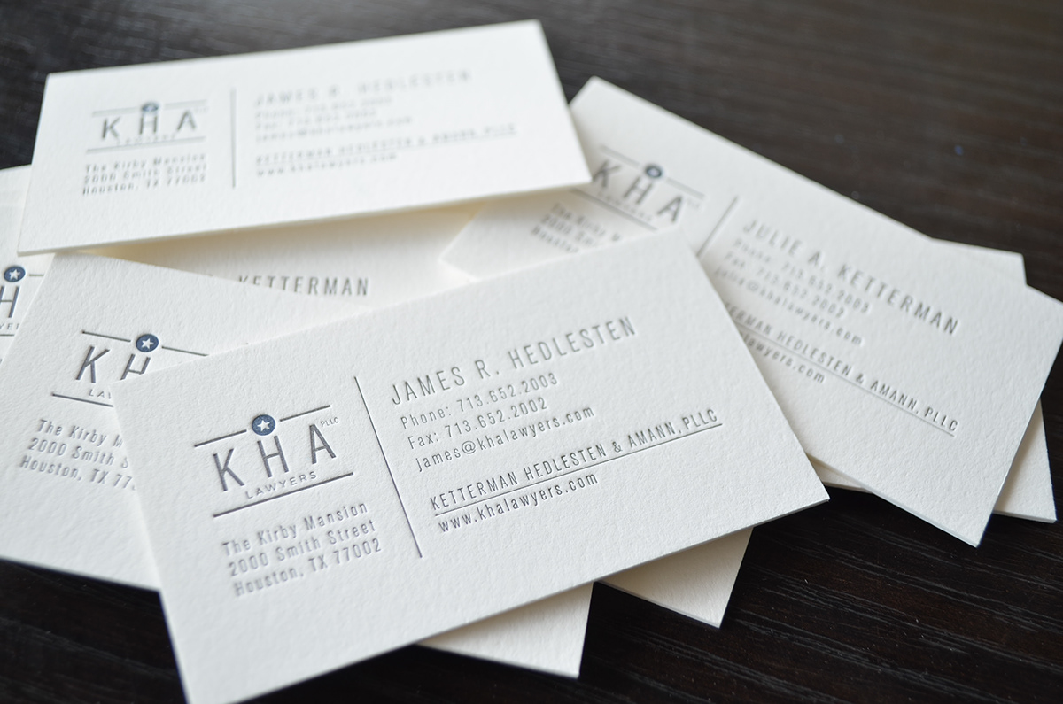 kha lawyers logo letterhead Business Cards