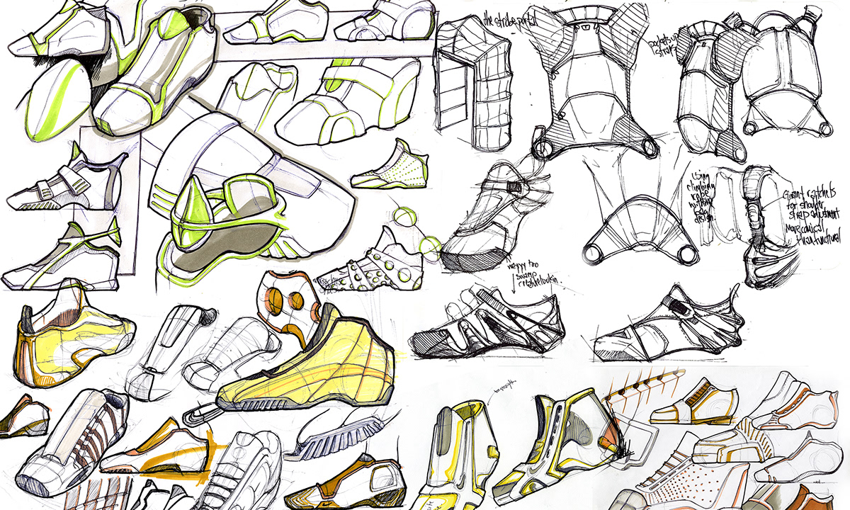sketches Cars shoes inventions
