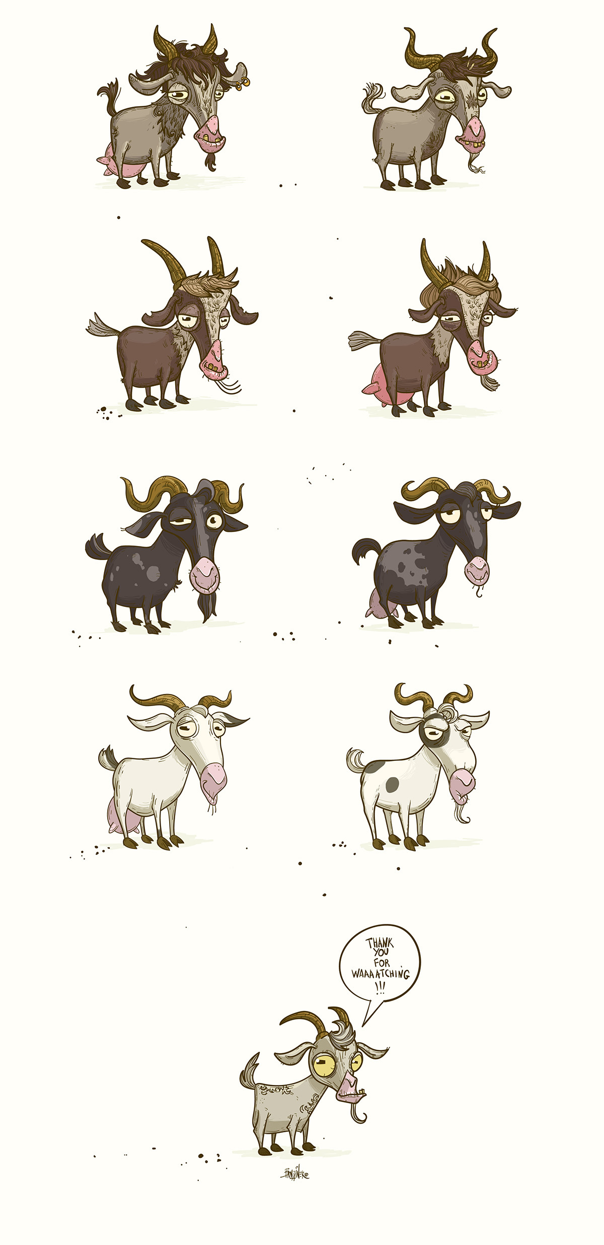 goats vector characters gamedev visart gameart animals udders horns