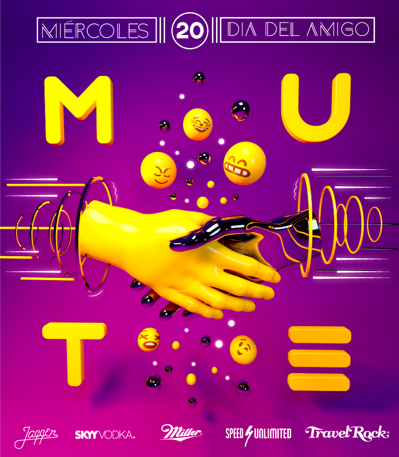 Mute Club poster pedro flores pedro stramandinoli zurdo diseño San Juan