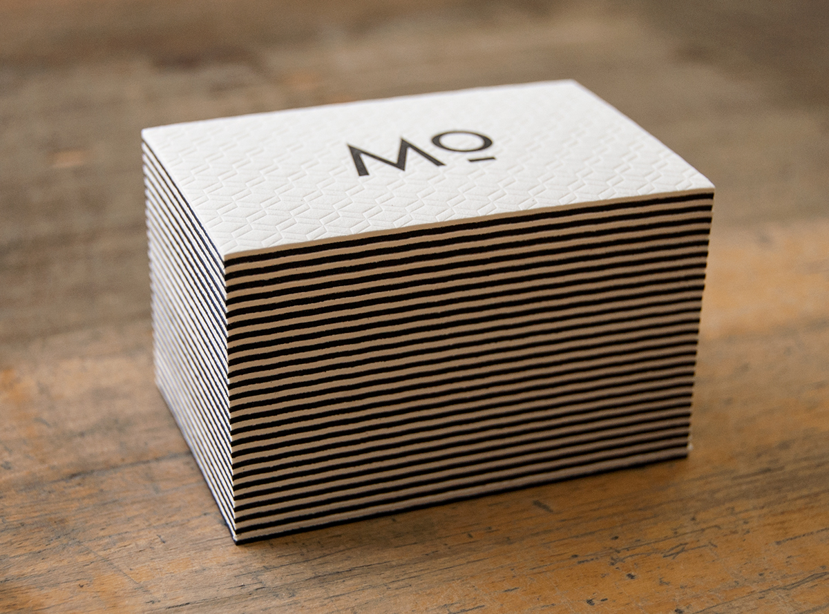 Business Cards letterpress silkscreen Printing stamping wood edge painting