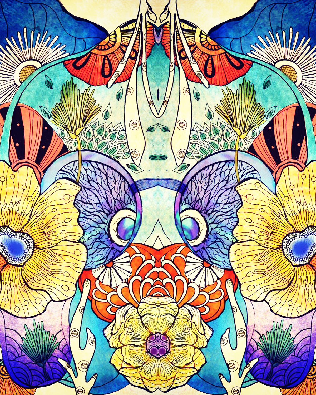 Janpanese pattern arts design Colourful  refreshing stylish experiment