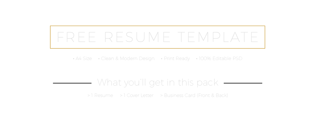 Free Resume Resume CV Curriculum Vitae cover letter minimal cv business card clean resume th_studio template freebie