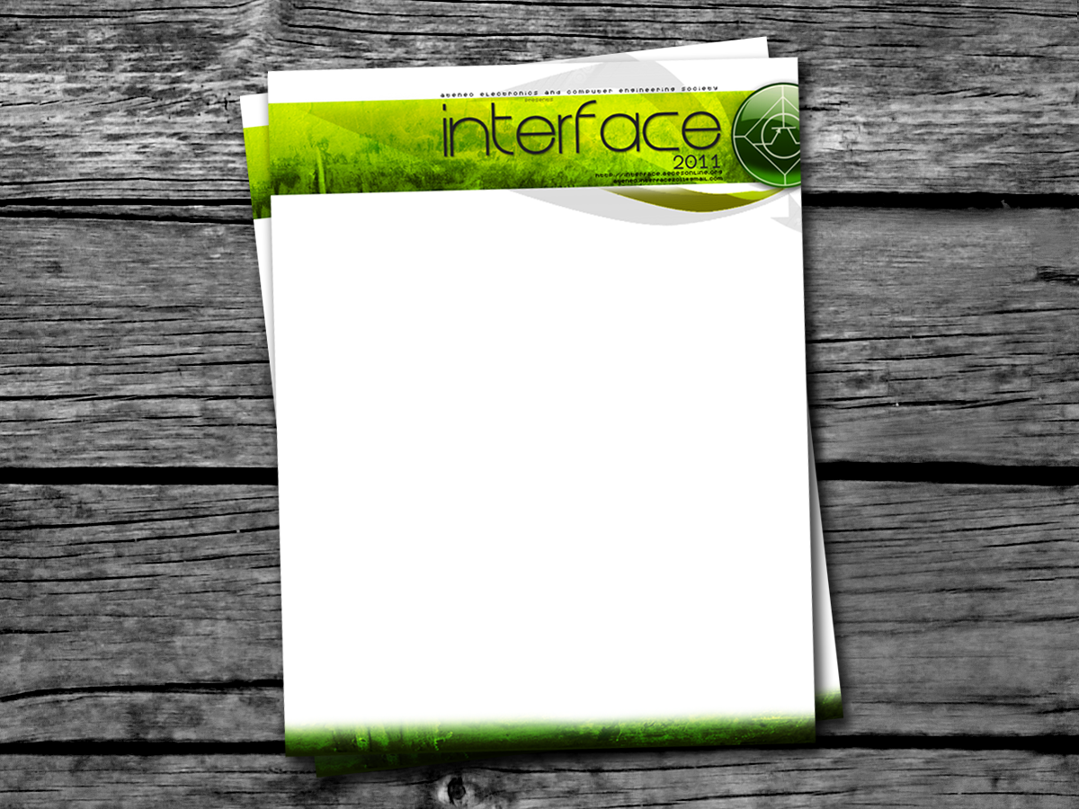 letterhead green technology textures green