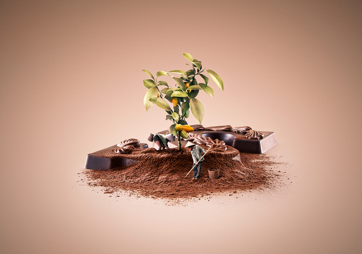 cacao Cocoa chocolate plantation farmer photomanipulation شوكولاتة 巧克力 可可 шоколад 초콜릿 ช็อคโกแลต Le Chocolat 美丽 惊人