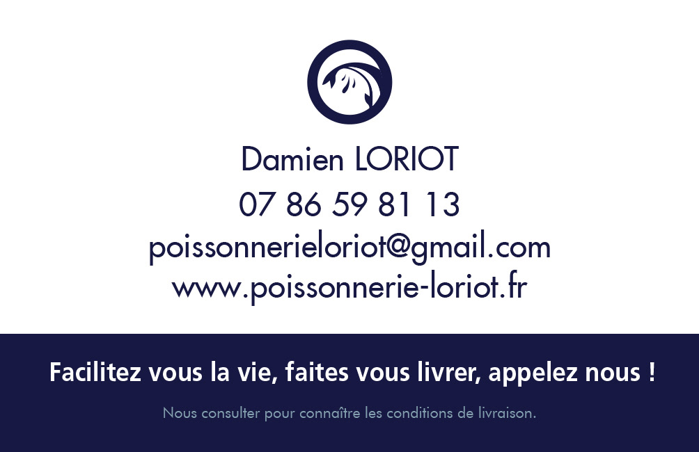 poissonnerie logo loriot graphisme creation artworks print Carte branding  Webdesign