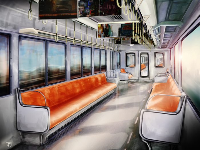 train trip summer journey anime