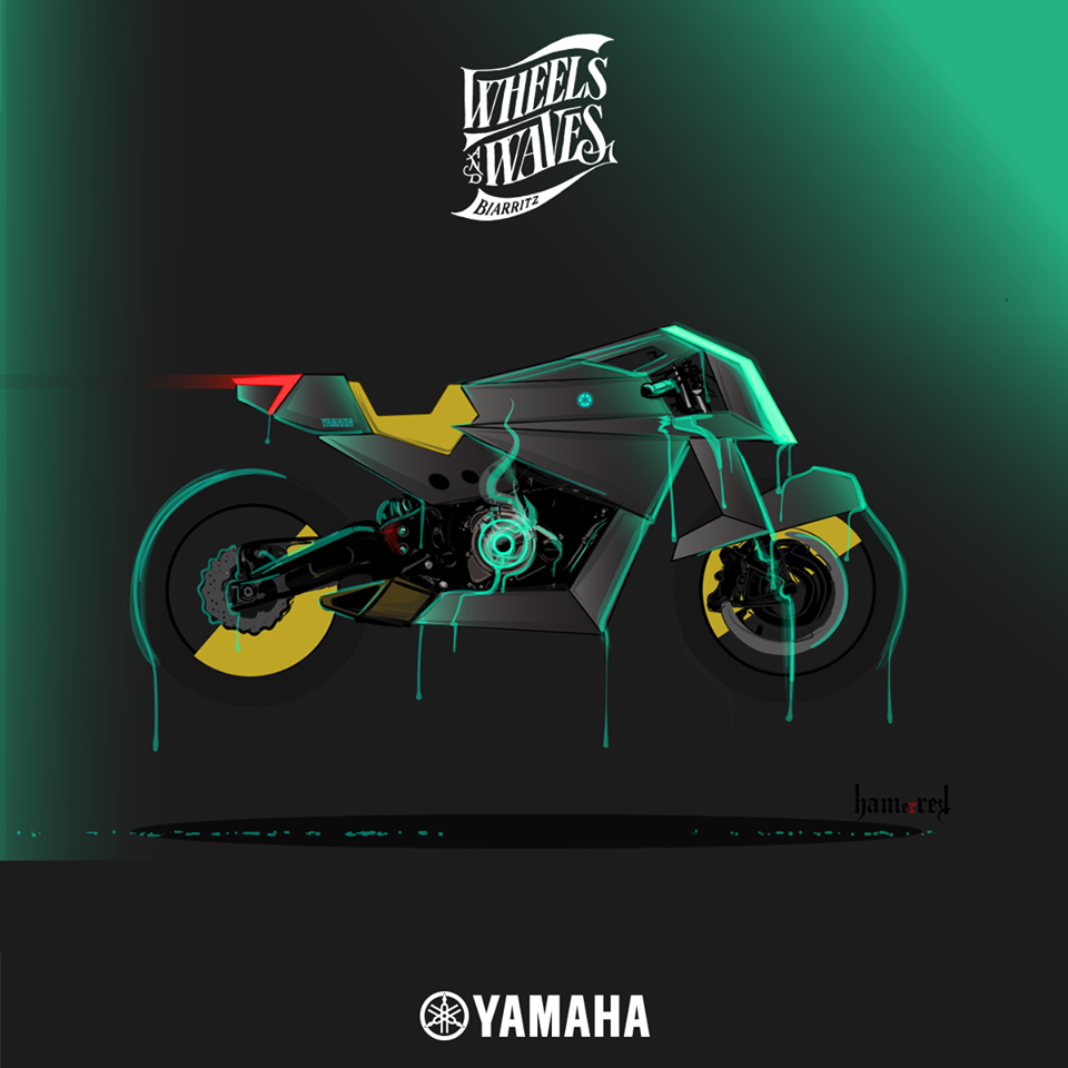 hamerred yamaha motorcycle custombike ILLUSTRATION  yamahamotorcycles Europe Yamahabikes bikes ride