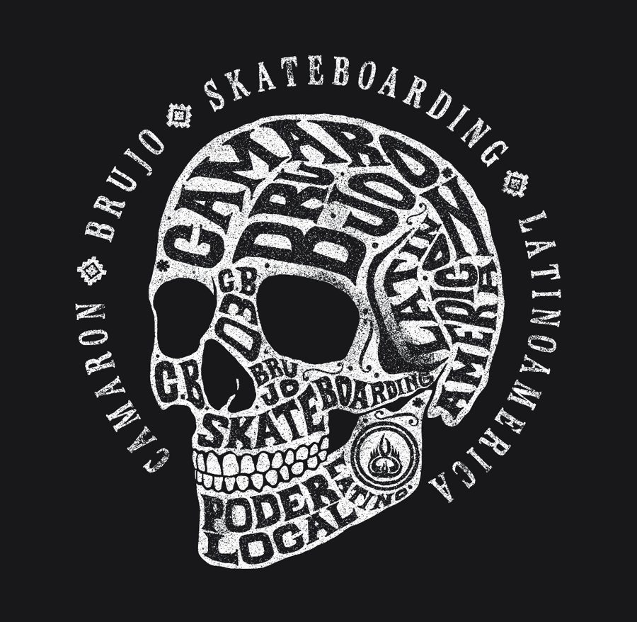 skull skull & type skateboarding CAMARON BRUJO argentina latinoamerica skate