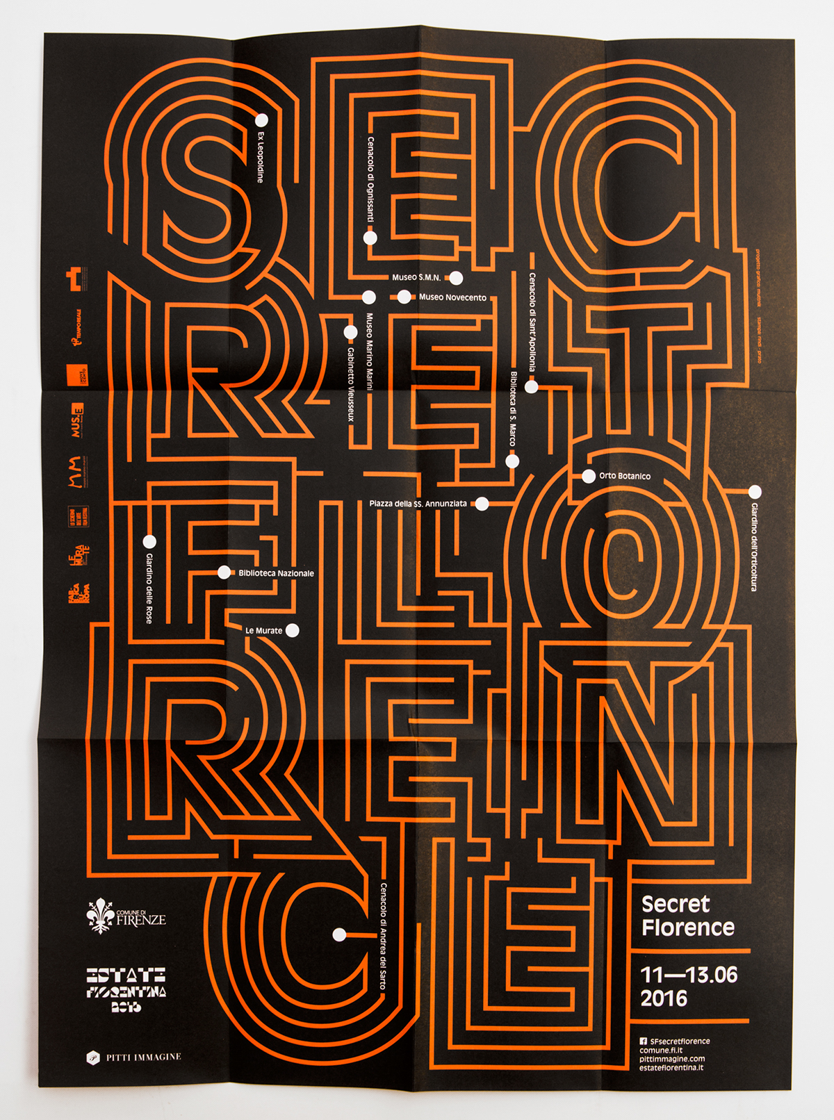 secret florence graphic design poster