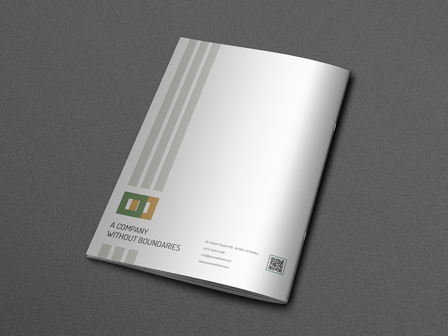 Multipurpose brochure clean flat Sharp sleek colored indesign template